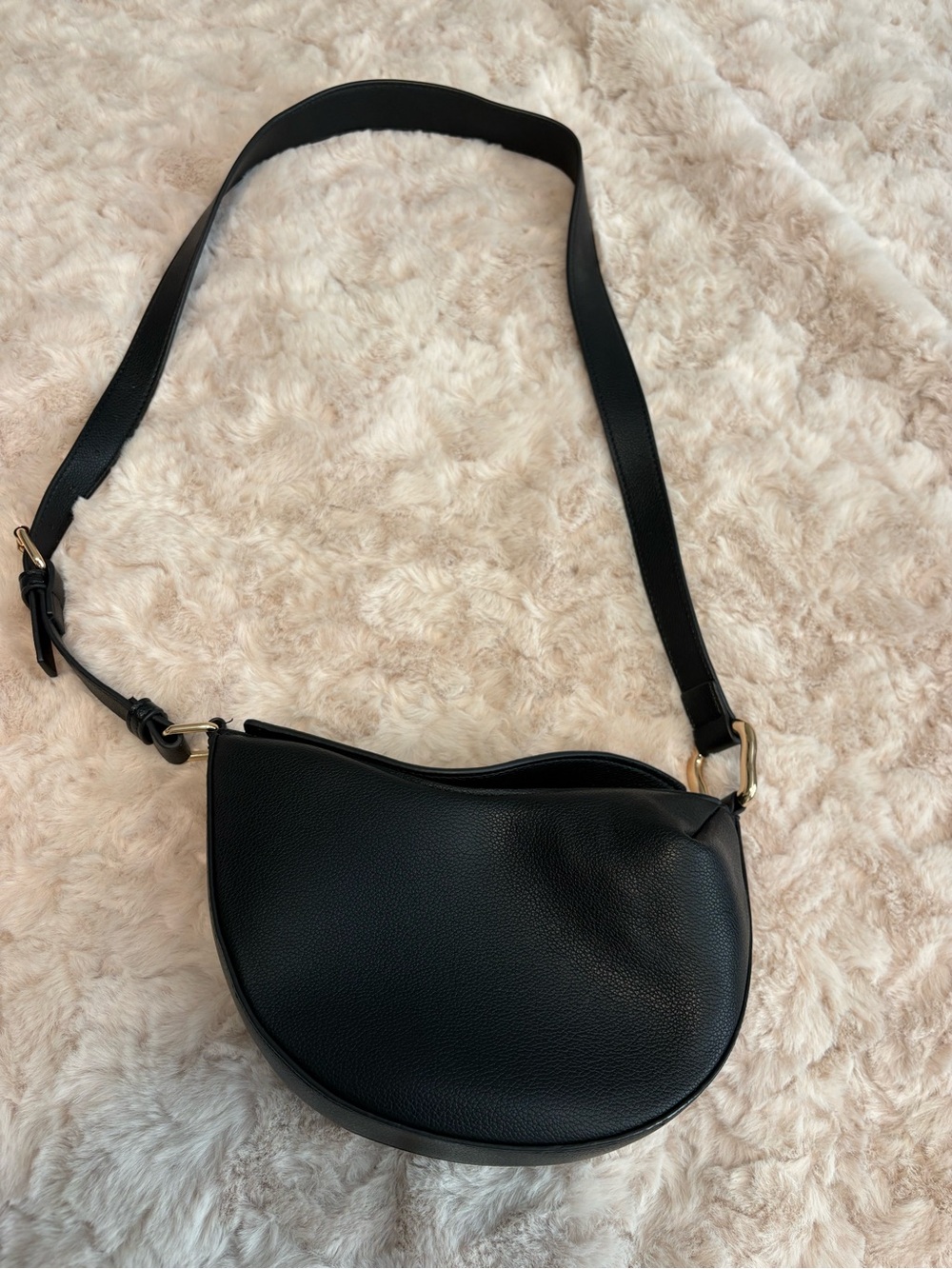 Call It Spring Black Crescent Crossbody Bag